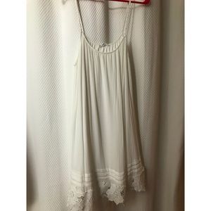 White dress with lace detail